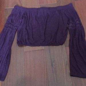 Off the shoulder purple festival top